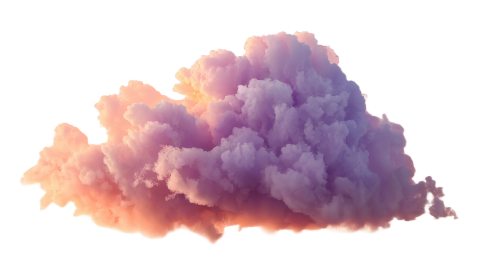 Vibrant sunset-lit cloud in an online dreamy illustration