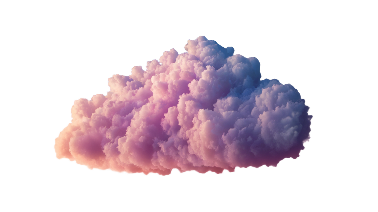 Soft pink and purple cloud in an online digital artwork